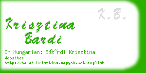 krisztina bardi business card